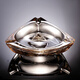 Creative European modern thickened crystal glass large ashtray fashionable personality living room office ashtray ornaments ship-shaped amber 11*19.5cm