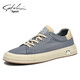 Sachi men's shoes autumn and winter new sneakers men's business casual shoes retro trendy fashion canvas shoes for men gray 42 (260mm) leather shoe size