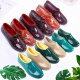 Qisiman's new all-season low-cut shallow mouth rain boots for women, kitchen non-slip waterproof shoes, short-tube women's rain boots, warm water rubber shoes, single shoe style [dark green] one size too small 39
