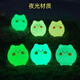 Nuevo lindo gatito luminoso micro paisajismo jardinería pequeños dibujos animados de bricolaje gatito de color transparente accesorios de resina gatito [1 paquete]
