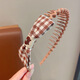 BARY REEF children's brown hairband girls with teeth non-slip girls 2024 new style headset hair card headband baby headband women's dark coffee rabbit ears