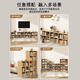 Small craftsman bookshelf solid wood floor-standing one-piece grid cabinet living room home simple storage rack log color 8-grid cabinet