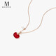 Mck Red Acacia Bean Necklace Women's 925 Silver Necklace Rose Gold Clavicle Chain Girlfriend Chinese Valentine's Day Gift
