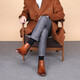 Desai [Boots Classic Chelsea] Automne et en cuir d'hiver Boots décontractés de style britannique Men Boots de peau à bout rond