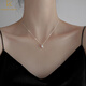 CHOMEL KINSEY S925 Water Drop Pendant Necklace Women's Niche Design High-end Light Luxury Clavicle Chain as a Valentine's Day Gift for Your Girlfriend 925 Silver Water Drop Necklace Gold