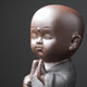 Yuxuan Zen Tea Pet Purple Clay Fine Handmade Ceramics Little Monk Can Cultivate Tea Art Tea Ceremony Tea Play Tea Tray Ornaments Sweeping Monk