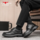 Bull family men's shoes 2025 autumn and winter new British style business casual leather shoes large toe heightening formal shoes men's wedding shoes