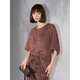 Cocobella Maillard Color Bat Sweater Женский летний темперамент.