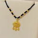 GSGD Old Phoenix Gold Pure Gold 999 Peaceful Blessing Lock Bag Longevity Lock Pendant Necklace Valentine's Day Gift Women's Gift Small Pure Gold Longevity Lock Pendant + 6 Gold Beads Black Rope