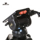 JP-v20L/V20T PRO broadcast-grade professional camera tripod movie-grade hydraulic damping gimbal tripod set film and television telephoto lens high load-bearing portable JP V20L tripod set (aluminum alloy)