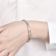 GsunG platinum bracelet women's new model PT950 double nail sandblasted bracelet platinum bracelet couple style fashionable and shiny. Priced by gram, please contact customer service before bidding for gold price.