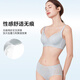 Odifen underwear women's light and thin show small hole cup breathable soft steel ring seamless bra set XB4206