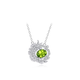 Muye Natural Colored Peridot Necklace Green Leaf Wizard Necklace Sterling Silver Light Luxurious and High-end Temperament Green Leaf Wizard Necklace