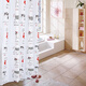DIYIN bathroom thickened shower curtain fabric moldproof and waterproof shower curtain without punching bathroom partition curtain door curtain window curtain Cat 120*180cm