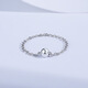 Saturday Fortune PT950 platinum ring for women with small gold bead chain and tail ring B018506 No. 12 birthday gift