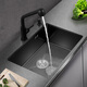 PULT black kitchen nano sink stainless steel washing basin handmade single tank 304 washing basin dish sink under the counter Deluxe + water purification set (with 6193+ water purification faucet) Regular model 500x400
