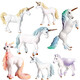 Oenux Unicorn Doll Simulated Elf Animal Model Animation's Animation Toys 3-10 ans Ornements Tianma Pegasus M-2694 Unicorne (bleu)