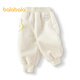 Balabala baby pants boys trousers girls plus velvet pants banana pants winter fashionable and cute light khaki 50311 110