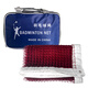 Hua Shi Meng Filet de badminton extérieur pliable et portable standard 6,1 m x 76 cm, maille de 2,5 cm, type amateur à quatre liaisons, version compétition de 1,8 cm, câble en acier
