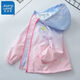 Jeanswest (Jeanswest) Mädchen Drei-in-Eins-Jacke für Kinder Winter plus Samt verdickte Modetrendy Casual Clothes für Kinderjacke [Frühling und Herbst] 6624 Pink 150