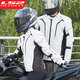 LS2 motorcycle riding suit, rider suit, winter cold-proof suit, motorcycle suit, anti-fall armor suit, motorcycle riding pants MJ145-black/light gray top M