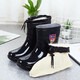 Reli Regenstiefel Herren Kurzrohrwasserschuhe plus Samt Baumwolle warme Regenstiefel Küche Küche Kleidung-resistent