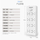 Philips (PHILIPS) new national standard safety socket 8-hole 5-meter overload protection/child protection door power strip/socket strip/row strip/power strip/terminal strip