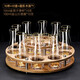 MIDOC household gold foil high-end wine set white wine cup wine dispenser mouth cup bullet cup small glass wine cup luxury 10 pots 10 cups round stand) Jinshan pot + gold foil cup