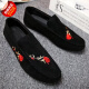 Tianguang old Beijing cloth shoes spring and autumn small-size bean shoes male student Korean style trendy society spirit guy versatile lazy shoes 829 black 42