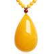 Amber Beeswax Pendant Raw Stone Natural Baltic Chicken Fat Yellow Blood Amber Sweater Chain for Men and Women Water Drop Necklace Picture Color