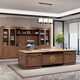 YARXCHEG new Chinese style solid wood boss desk and chair combination modern simple luxury executive desk desk CEO office customization 3.0 meter bookcase set