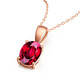 Laomiao 18K gold pendant red garnet colored treasure as a Chinese Valentine's Day gift for my girlfriend's mother (not including necklace), about 0.8g