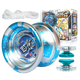 Audi Double Diamond (Auldey) Jo-Yo-Spielzeug Feuerkraft Jungen King 6 Yo-Yo Boy Yoyo Ball Ice Flame Flame Flamme Fancy Metal Ball High-End Side Achse Metal Fancy Ball-White Night