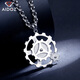 Aidozuan pt950 platinum mechanical gear pendant men's fashionable platinum pendant can rotate pendant 8.9-9.1 grams + delivery leather rope