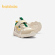 Balabala children's shoes baby stable shoes boys lightweight functional shoes autumn and winter shoes comfortable sports shoes Velcro white coffee tone 00315 21 (foot length 12.8-13.2/inner length 14.2)