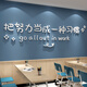 Customized layout decoration class cultural wall stickers school tutoring training education institution motivational slogan background 12247-work-white extra large