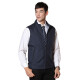 E63 Spring and Autumn British Business Men's Suit Solid Color Vest Men's Vest Stand Collar Sleeveless Vest Men's Dark Blue XXL