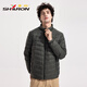Sherron Thin Down Down Jacke Herren Kurzer lässiger und modisch vielseitiger Herbst und Winter Helles warme Jacke 13662 Hellgrau XL