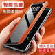 Suitable for Huawei mate60pro mobile phone case genuine leather Mate40/50pro + flip leather case anti-fall mobile phone protective case cover Basalt black (upgraded full screen without flip answering) Huawei mate60pro