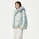 Tambor down jacket women's short detachable hood fashion large silhouette autumn and winter coat thick 530368D frost blue 160