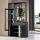 La première armoire d'entrée de peinture est une simple partition moderne, un armoire de décoration de salon de luxe léger, une armoire à écran, une armoire à vin, une armoire de rangement, une armoire de chambre, une armoire à chaussures, 1591 Black 1,21 mètres Installation de forfait