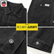 
AEMAPE Apple denim vest men's jacket European and American trendy spring large pocket sleeveless tops fashion brand vest horse clip 9215# black 5XL (recommended 230 250Jin [Jin equals 0.5 kg])