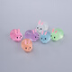 Office decoration mini ornaments luminous rabbit ornaments desktop glowing crystal animal doll play color luminous fat rabbit 30 mixed colors