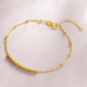 Saturday Fortune (ZLF) 18K gold bracelet for women, small gold bead bracelet, holiday gift for girlfriend, T K yellow bracelet - 16+3cm