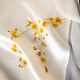 Hangzhou Silk Road Su-embroidered Silk Scarf for Women in Summer Mulberry Silk Sunscreen Scarf Floating Gauze Thin Shawl Outside Mom's Birthday Gift Gold