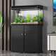 BoYU (BOYU) water-free large fish tank 80 aquarium ecological tank with oxygenation filter Goldfish stream cabinet living room and home use integrated aluminum alloy black luxury package (manufacturer direct hair) (heating rod landscape randomly) 120 long 30 wide 58 high cylinder (ausage filtration) [view cabinet needs to be purchased separately]