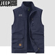 Jeep Spirit Jeep Jeep Al aire libre Jeep Fishing Vest Spring y Autumn Spring y Autumn New MultiPocket Fotography Casual Loose All-Match Jacket Military Green 677a Fleece Style 4xl recomendado 180-195Jin [Jin equivale a 0.5 kg]
