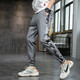 
Fan Pure Trendy Foot Anti-Wrinkle Casual Pants Men's Work Cropped Pants High-Stretch Slim Camouflage Ice Silk Pants xh983 XH983 Black M