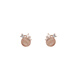 Xiangwan Little Star Silver Earrings Cat's Eye Stone Women's Small, Exquisite and High-Quality Versatile Valentine's Day Gift for Girlfriend and Wife Planet Rose Gold Earrings-A1131B
