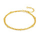Liuguifu Jewelry 18K Gold Bracelet Geometric Ring K Gold Bracelet Bracelet K Yellow Double Layer Color Gold Bracelet EK0300016